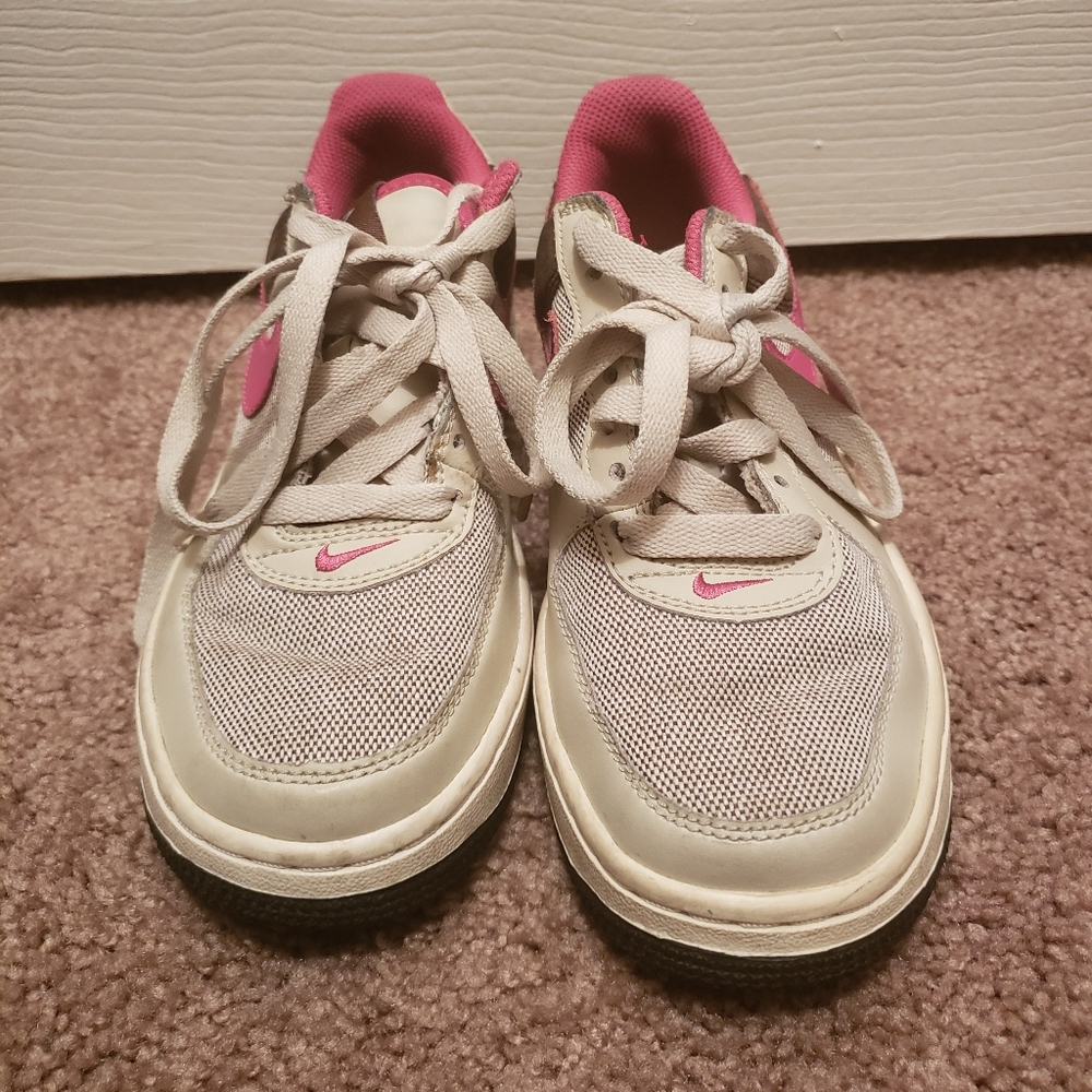 Pink and tan Air force 1 size 3.5 youth